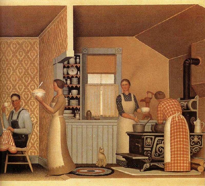 The Thresher-s supper, Grant Wood